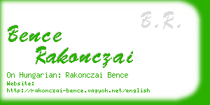 bence rakonczai business card